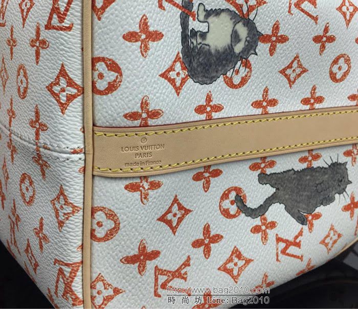 路易威登LV 頂級原單 2019早春系列 Speedy30手袋 飾有活潑可愛的貓犬圖案 風格休閒 手提斜挎包 M44401  YDH2500